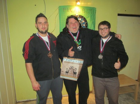 Najboljši trije na turnirju v pikadu